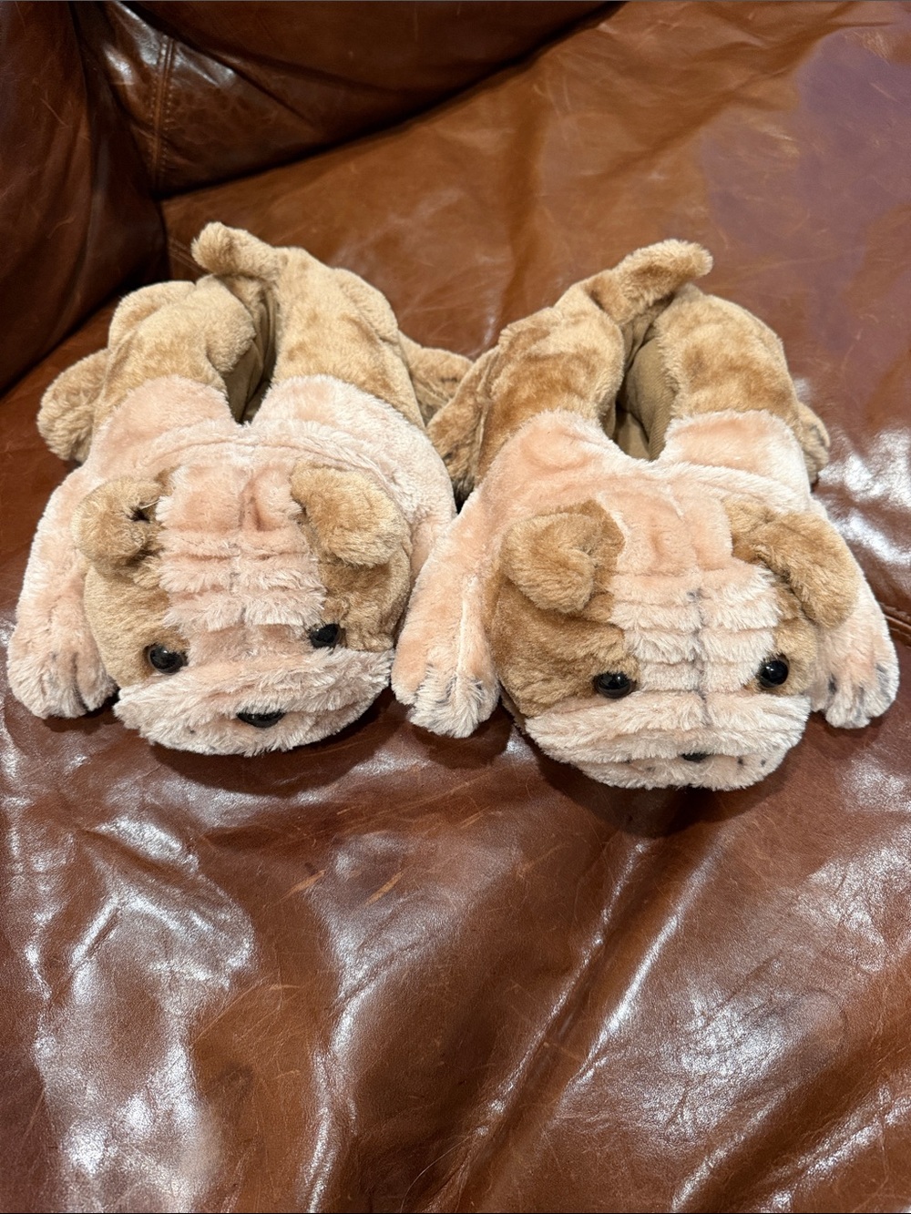 Plush Puppy Kids Slippers - Soft Brown Cozy Slip-Ons by ComfyFeet